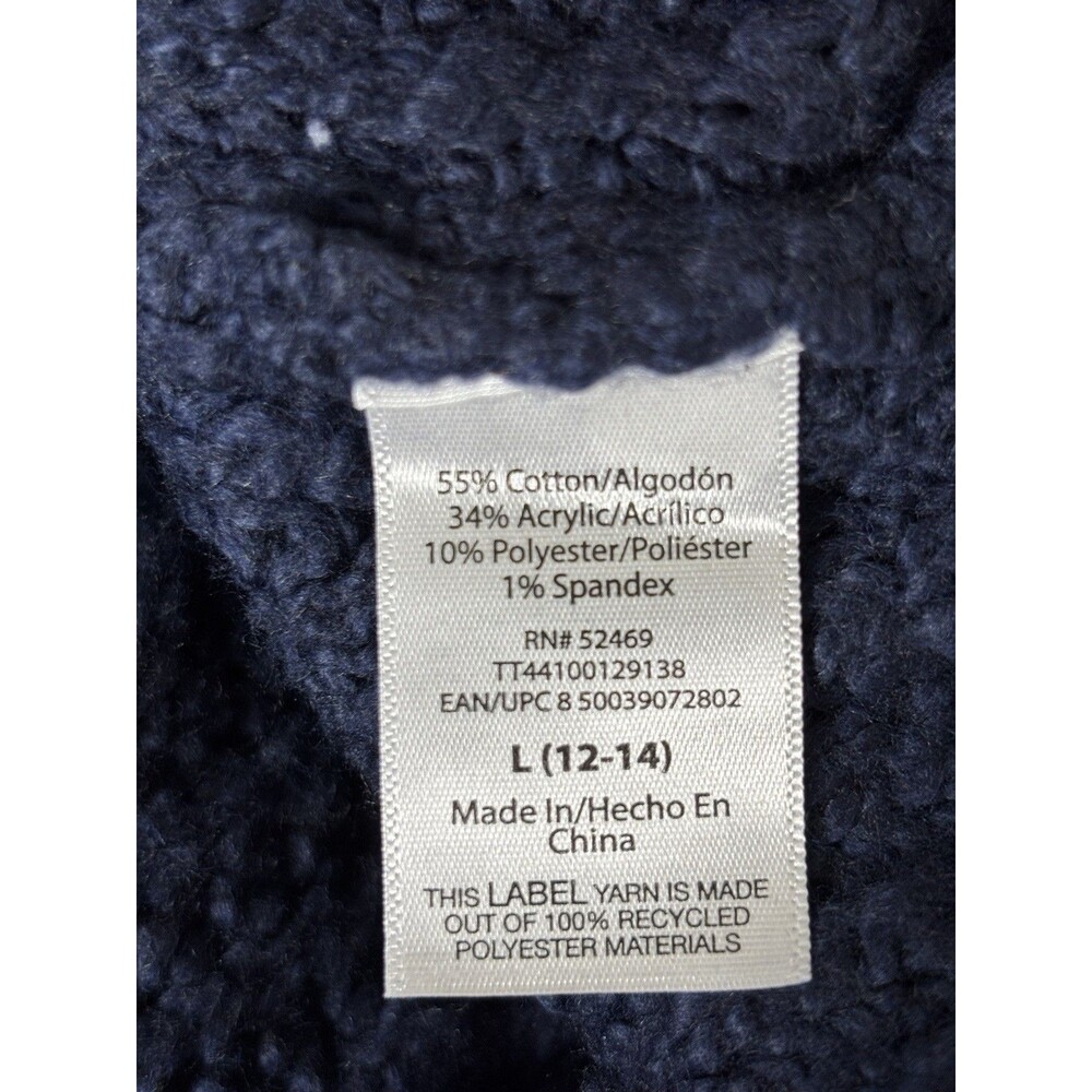 NWT Time & Tru Navy Blue Mock Turtleneck Large Sweater - Picture 2 of 6